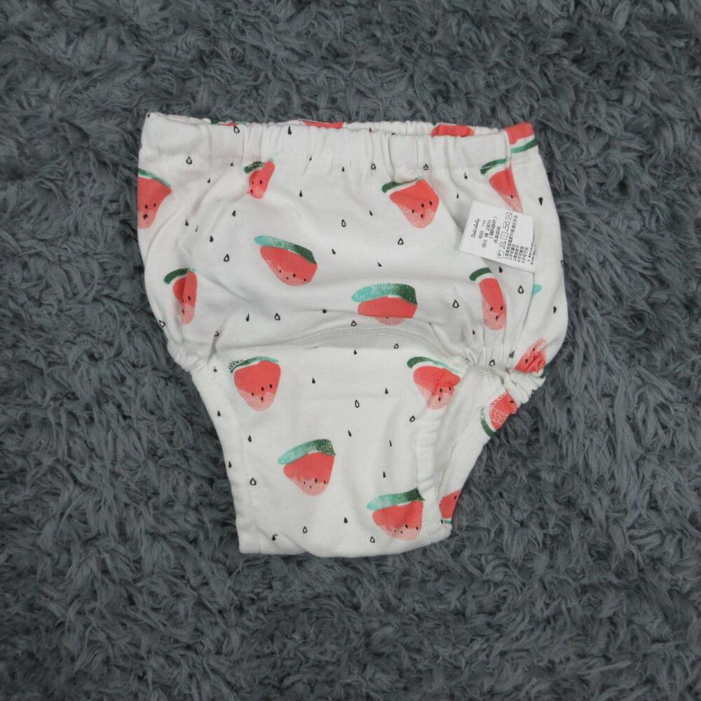 Dokisbaby Underwear Girls 4T White Watermelon Seeds Print Cotton Brief NWOT